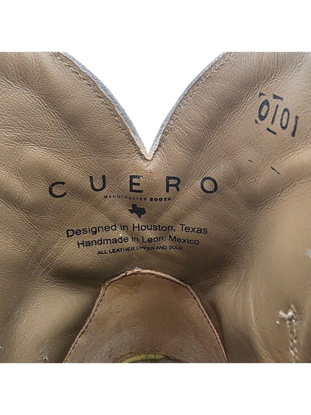 NEW Cuero Womens size 10B Suede Taupe Grey Ankle Cowboy Western Booties Handmade - Picture 9 of 16